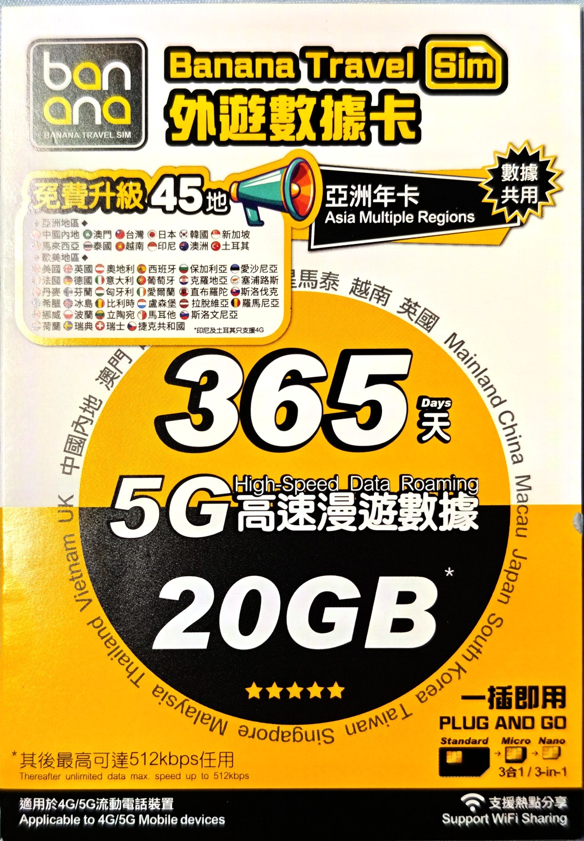 Banana Travel SIM package