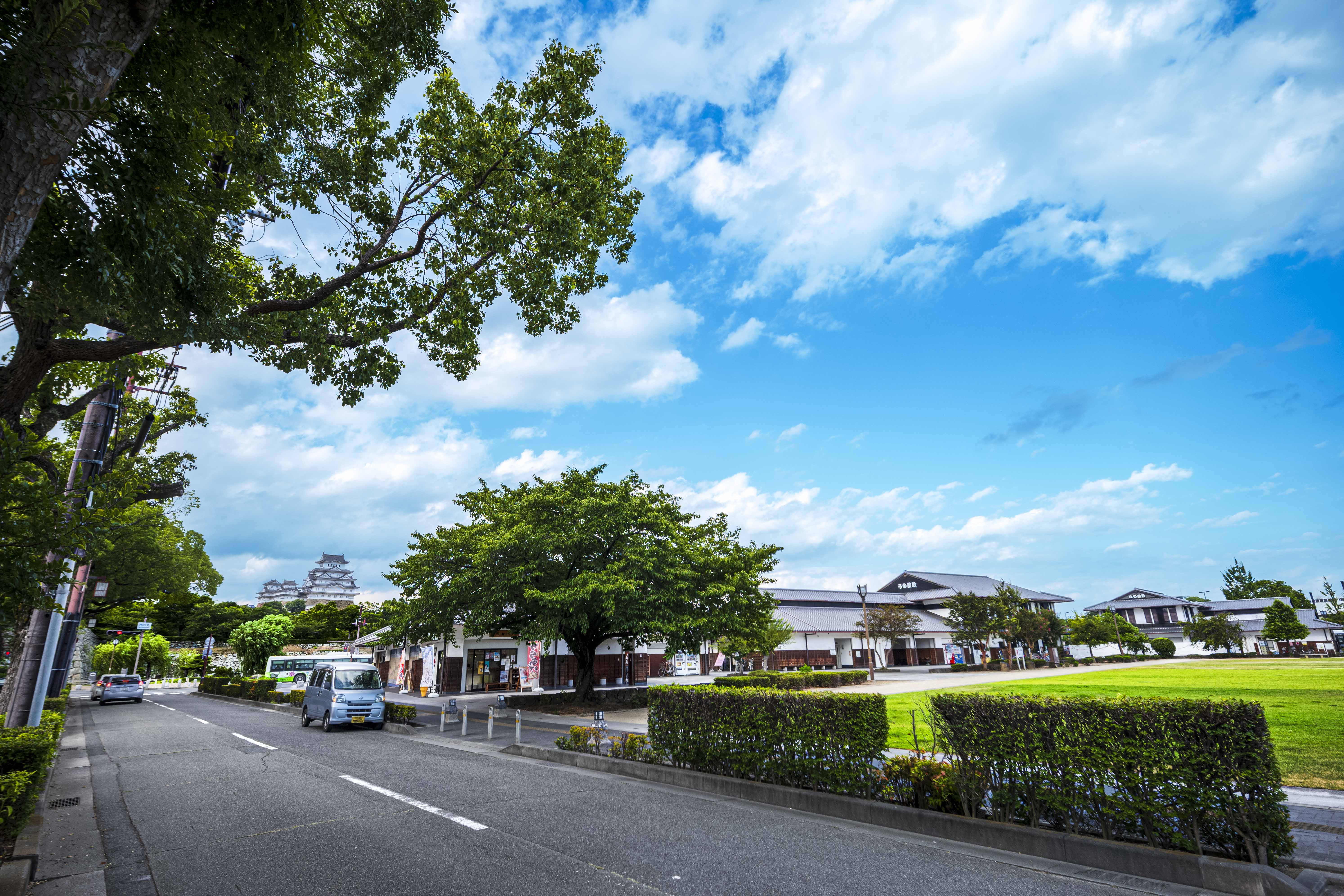 姫路城 — 第十一景 快晴の城（姫路城西側周辺から、夏の午後）