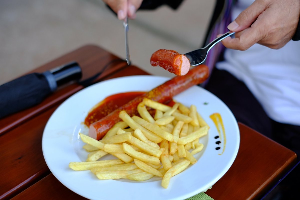 テラスで食べたこんなのがうまい