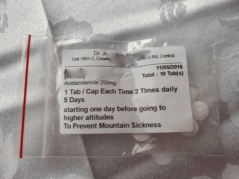 高山病対策のクスリ(Acetazolamide)