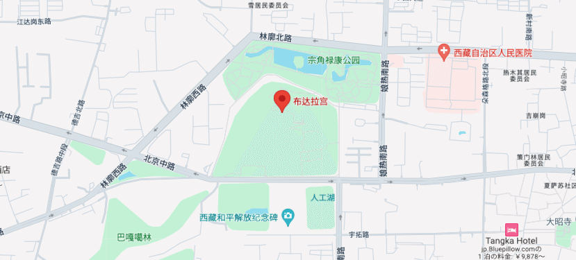 ポタラ宮周辺地図